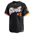 Youth San Francisco Giants ＃43 Tristan Beck Anthracite Limited 2025 City Connect Jersey