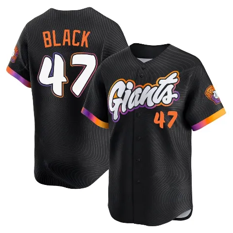 Youth San Francisco Giants ＃47 Mason Black Anthracite Limited 2025 City Connect Jersey