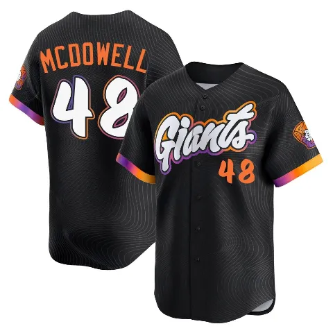 Youth San Francisco Giants ＃48 Sam Mcdowell Anthracite Limited 2025 City Connect Jersey