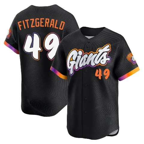 Youth San Francisco Giants ＃49 Tyler Fitzgerald Anthracite Limited 2025 City Connect Jersey
