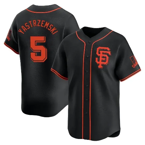 Youth San Francisco Giants ＃5 Mike Yastrzemski Black Limited Alternate Jersey