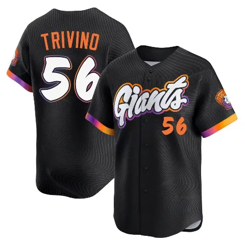 Youth San Francisco Giants ＃56 Lou Trivino Anthracite Limited 2025 City Connect Jersey