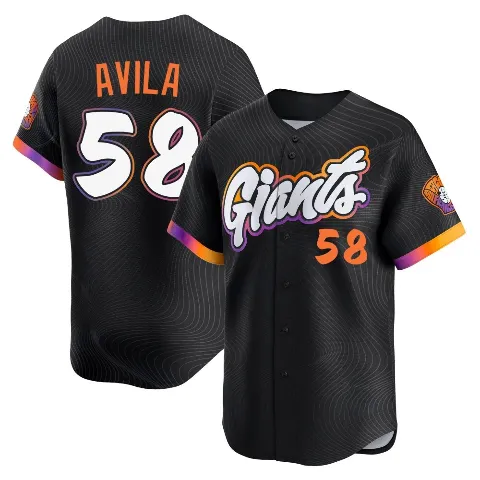 Youth San Francisco Giants ＃58 Nick Avila Anthracite Limited 2025 City Connect Jersey