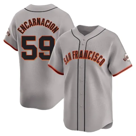 Youth San Francisco Giants ＃59 Jerar Encarnacion Gray Limited Away Jersey