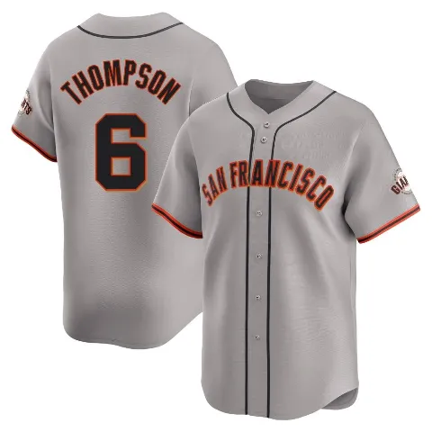Youth San Francisco Giants ＃6 Robby Thompson Gray Limited Away Jersey