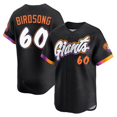 Youth San Francisco Giants ＃60 Hayden Birdsong Anthracite Limited 2025 City Connect Jersey