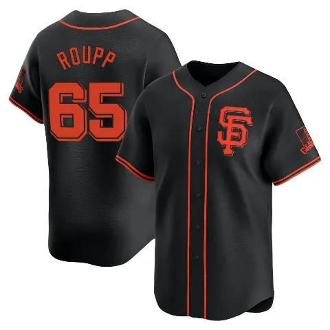 Youth San Francisco Giants ＃65 Landen Roupp Black Limited Alternate Jersey