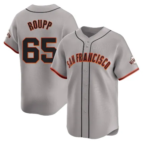 Youth San Francisco Giants ＃65 Landen Roupp Gray Limited Away Jersey