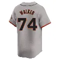 Youth San Francisco Giants ＃74 Ryan Walker Gray Limited Away Jersey