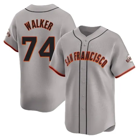 Youth San Francisco Giants ＃74 Ryan Walker Gray Limited Away Jersey