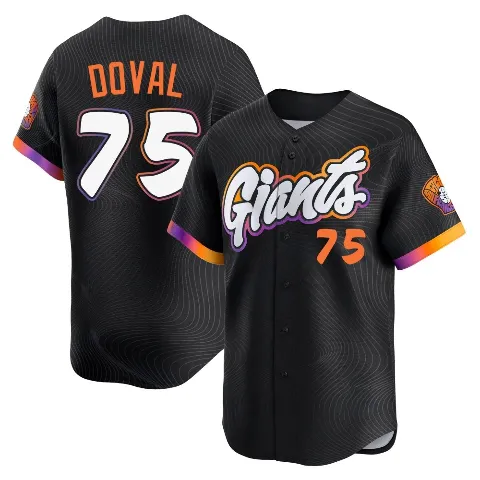 Youth San Francisco Giants ＃75 Camilo Doval Anthracite Limited 2025 City Connect Jersey