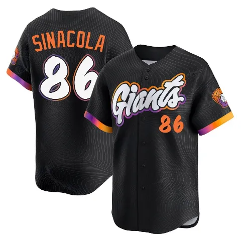 Youth San Francisco Giants ＃86 Nicholas Sinacola Anthracite Limited 2025 City Connect Jersey