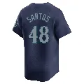 Youth Seattle Mariners ＃48 Gregory Santos Navy Limited Road Jersey