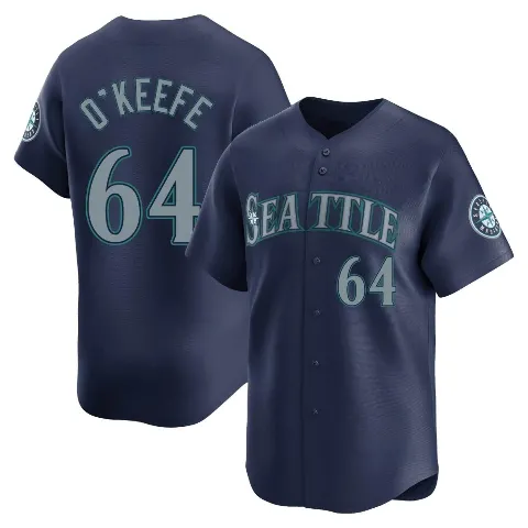 Youth Seattle Mariners ＃64 Brian O'Keefe Navy Limited Road Jersey