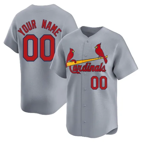 Youth St. Louis Cardinals ＃00 Custom Gray Limited Away Jersey