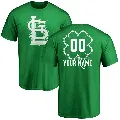 Youth St. Louis Cardinals ＃00 Custom T-Shirt Green Dubliner Custom Name & Number T-Shirt - Kelly