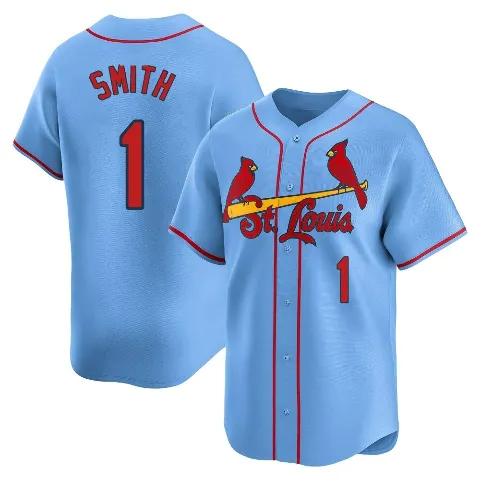 Youth St. Louis Cardinals ＃1 Ozzie Smith Light Blue Limited Alternate Jersey