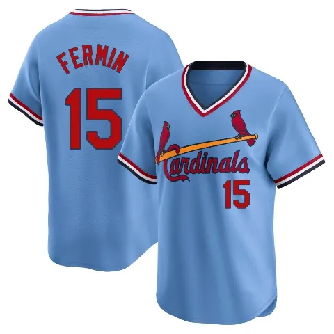 Youth St. Louis Cardinals ＃15 Jose Fermin Light Blue Limited Cooperstown Collection Jersey