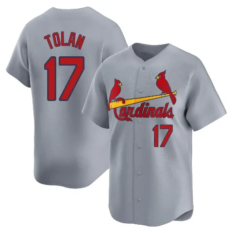 Youth St. Louis Cardinals ＃17 Bobby Tolan Gray Limited Away Jersey