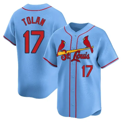 Youth St. Louis Cardinals ＃17 Bobby Tolan Light Blue Limited Alternate Jersey