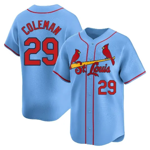 Youth St. Louis Cardinals ＃29 Vince Coleman Light Blue Limited Alternate Jersey