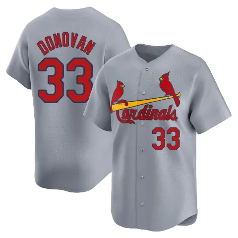 Youth St. Louis Cardinals ＃33 Brendan Donovan Gray Limited Away Jersey