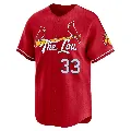 Youth St. Louis Cardinals ＃33 Brendan Donovan Red Limited 2024 City Connect Jersey