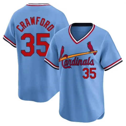 Youth St. Louis Cardinals ＃35 Brandon Crawford Light Blue Limited Cooperstown Collection Jersey