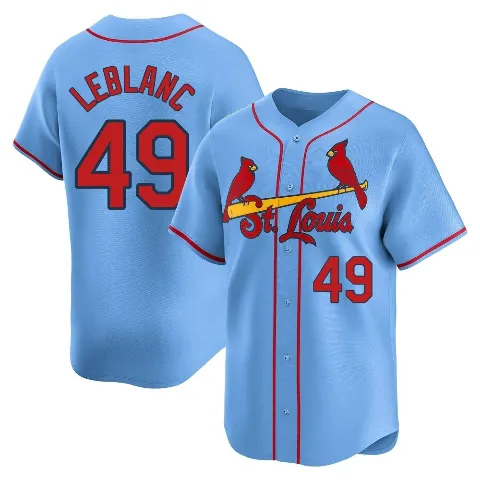 Youth St. Louis Cardinals ＃49 Wade LeBlanc Light Blue Limited Alternate Jersey