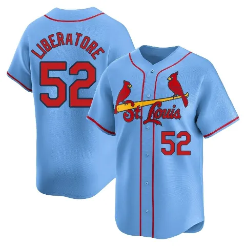 Youth St. Louis Cardinals ＃52 Matthew Liberatore Light Blue Limited Alternate Jersey