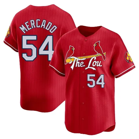 Youth St. Louis Cardinals ＃54 Oscar Mercado Red Limited 2024 City Connect Jersey