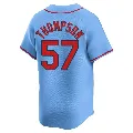 Youth St. Louis Cardinals ＃57 Zack Thompson Light Blue Limited Alternate Jersey