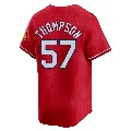Youth St. Louis Cardinals ＃57 Zack Thompson Red Limited 2024 City Connect Jersey