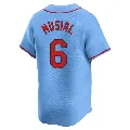 Youth St. Louis Cardinals ＃6 Stan Musial Light Blue Limited Alternate Jersey