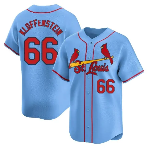 Youth St. Louis Cardinals ＃66 Adam Kloffenstein Light Blue Limited Alternate Jersey