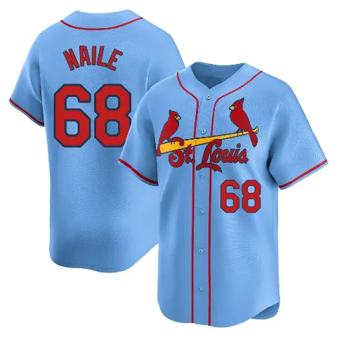 Youth St. Louis Cardinals ＃68 James Naile Light Blue Limited Alternate Jersey