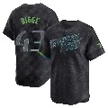 Youth Tampa Bay Rays ＃43 Hunter Bigge Charcoal Limited 2024 City Connect Jersey