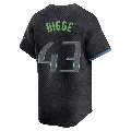 Youth Tampa Bay Rays ＃43 Hunter Bigge Charcoal Limited 2024 City Connect Jersey