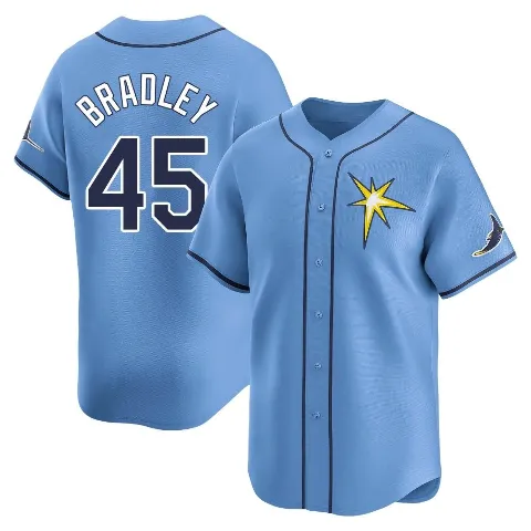 Youth Tampa Bay Rays ＃45 Taj Bradley Light Blue Limited Alternate Jersey