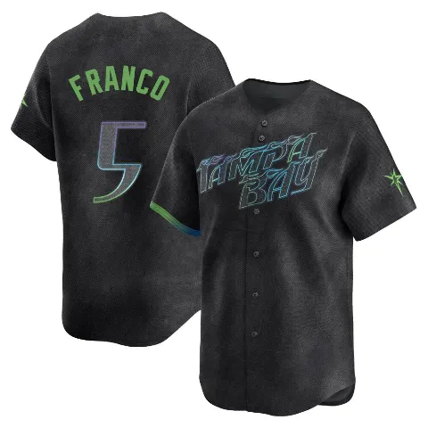 Youth Tampa Bay Rays ＃5 Wander Franco Charcoal Limited 2024 City Connect Jersey