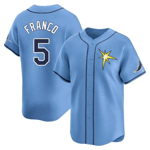 Youth Tampa Bay Rays ＃5 Wander Franco Light Blue Limited Alternate Jersey