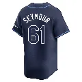 Youth Tampa Bay Rays ＃61 Ian Seymour Navy Limited Away Jersey