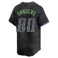 Youth Tampa Bay Rays ＃80 Phoenix Sanders Charcoal Limited 2024 City Connect Jersey
