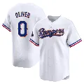 Youth Texas Rangers ＃0 Al Oliver Gold Limited White 2024 Collection Jersey