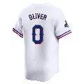 Youth Texas Rangers ＃0 Al Oliver Gold Limited White 2024 Collection Jersey