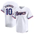 Youth Texas Rangers ＃10 Jim Sundberg Gold Limited White 2024 Collection Jersey