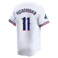 Youth Texas Rangers ＃11 Kyle Higashioka Gold Limited White 2024 Collection Jersey