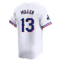 Youth Texas Rangers ＃13 Brad Miller Gold Limited White 2024 Collection Jersey