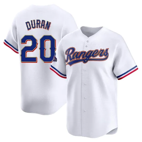 Youth Texas Rangers ＃20 Ezequiel Duran Gold Limited White 2024 Collection Jersey