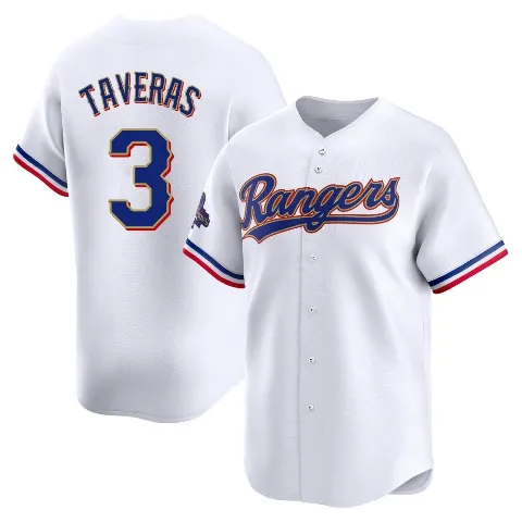 Youth Texas Rangers ＃3 Leody Taveras Gold Limited White 2024 Collection Jersey